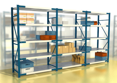 Полочные стационарные стеллажи